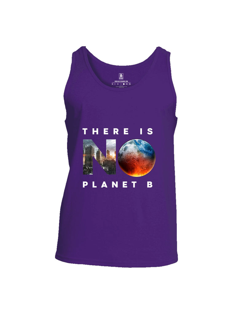 Battleraddle There Is No Planet B White Sleeves Men Cotton Cotton Tank Top