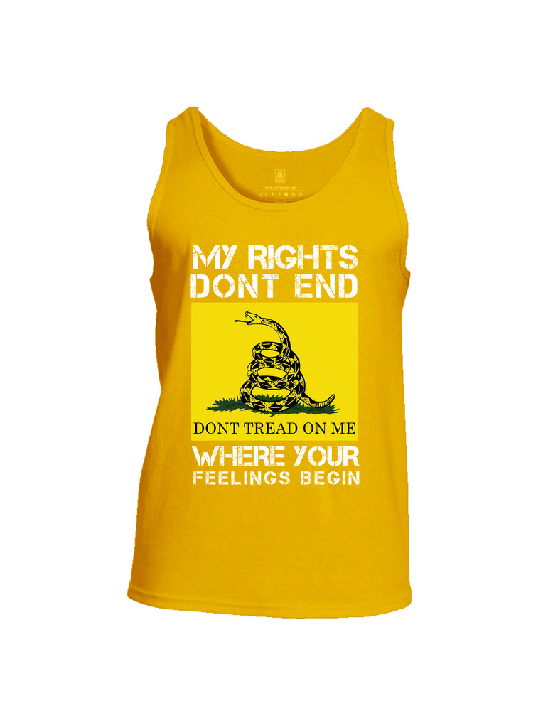 Battleraddle My Rights Dont End Where Your Feelings Begin {sleeve_color} Sleeves Men Cotton Cotton Tank Top