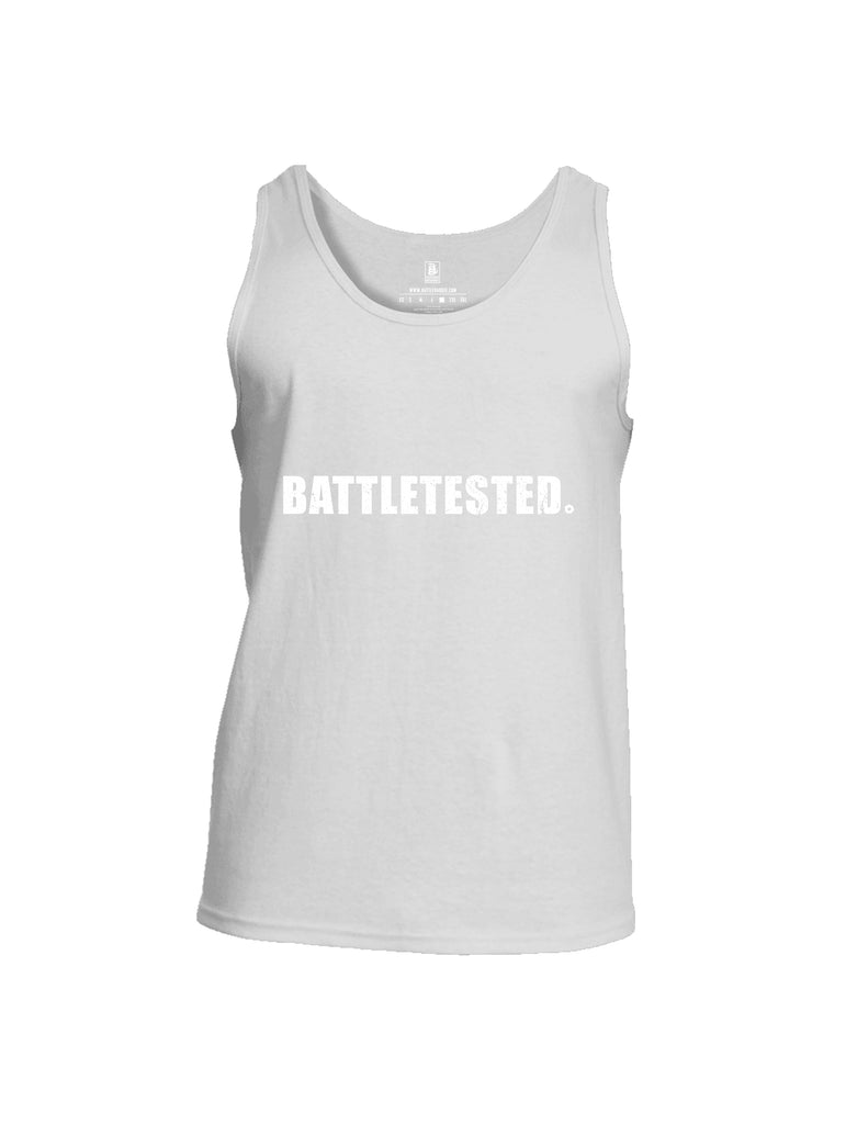 Battleraddle Battletested White {sleeve_color} Sleeves Men Cotton Cotton Tank Top