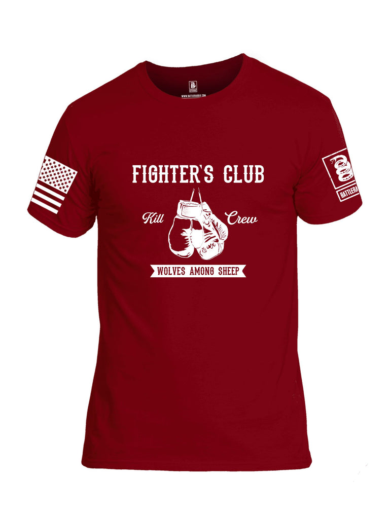 Battleraddle Fighters Club Kill Crew White Sleeves Men Cotton Crew Neck T-Shirt