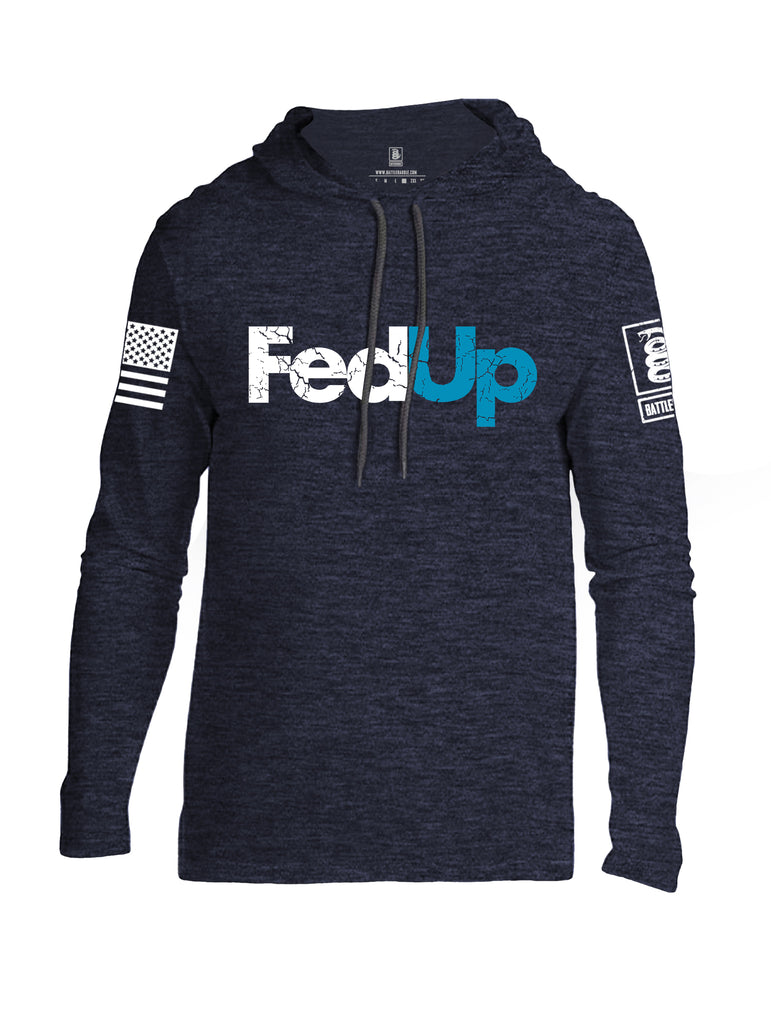 Battleraddle Fed Up Blue {sleeve_color} Sleeves Men Cotton Thin Cotton Lightweight Hoodie