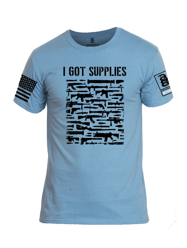Battleraddle I Got Supplies Black Sleeves Men Cotton Crew Neck T-Shirt