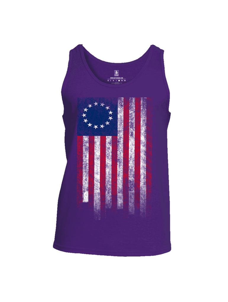 Battleraddle Thirteen Colonies Flag Men Cotton Cotton Tank Top