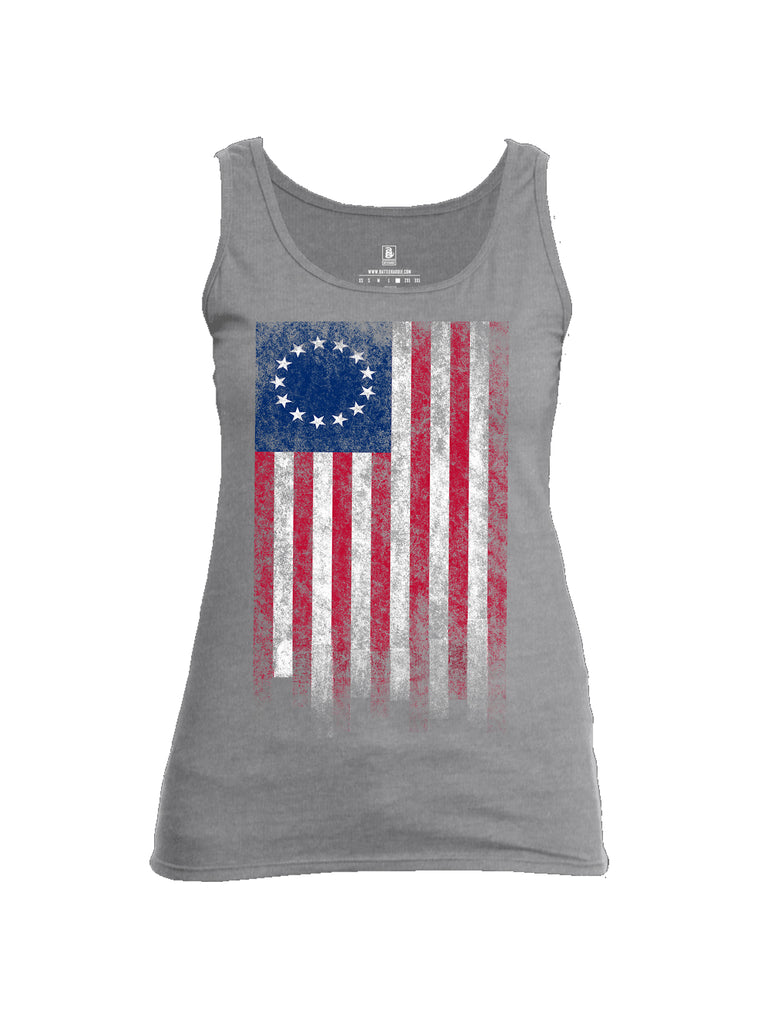 Battleraddle Thirteen Colonies Flag Women Cotton Cotton Tank Top