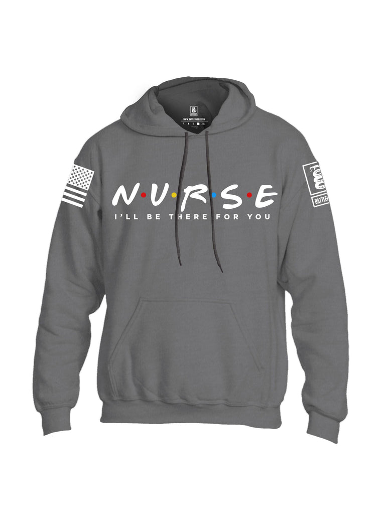 Battleraddle Nurse Ill Be There For You White Sleeves Uni Cotton Blended Hoodie With Pockets