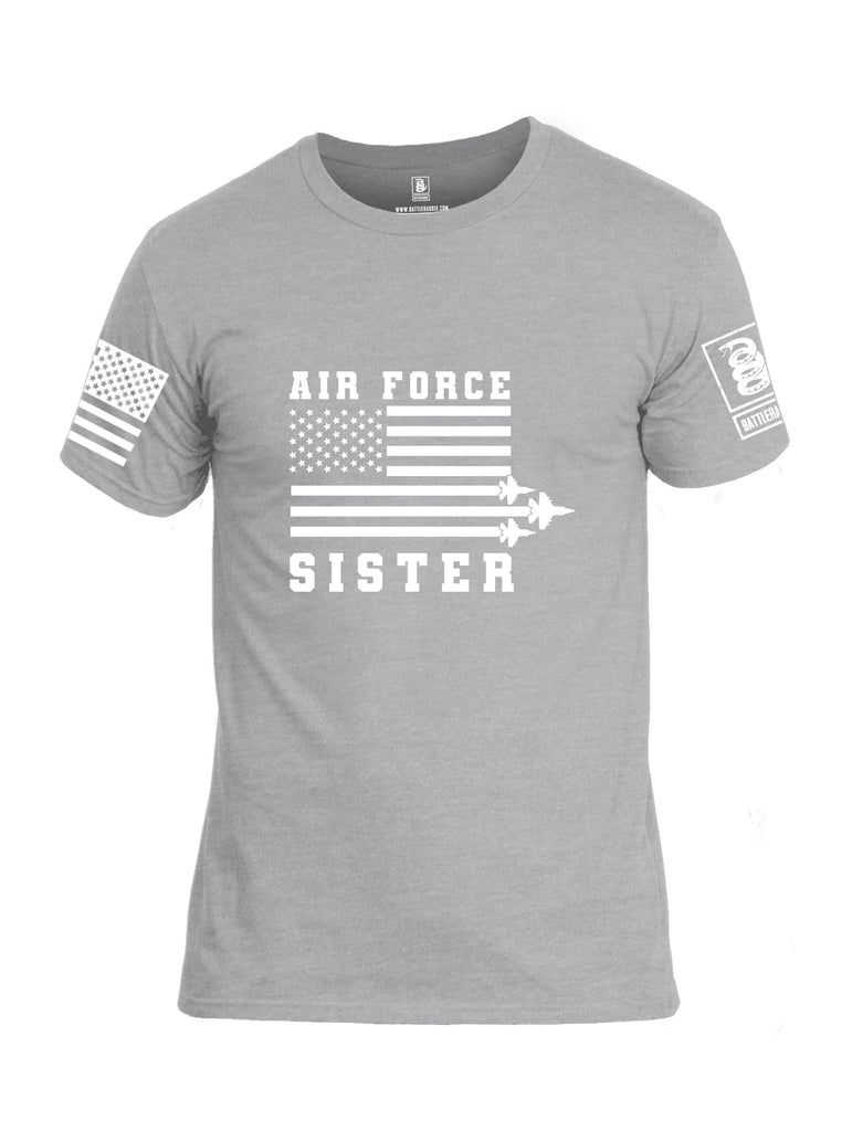 Battleraddle Air Force Sister White Sleeves Men Cotton Crew Neck T-Shirt