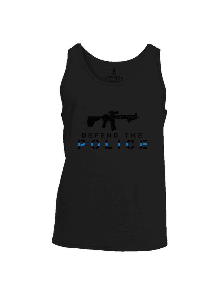 Battleraddle Defend The Police White {sleeve_color} Sleeves Men Cotton Cotton Tank Top