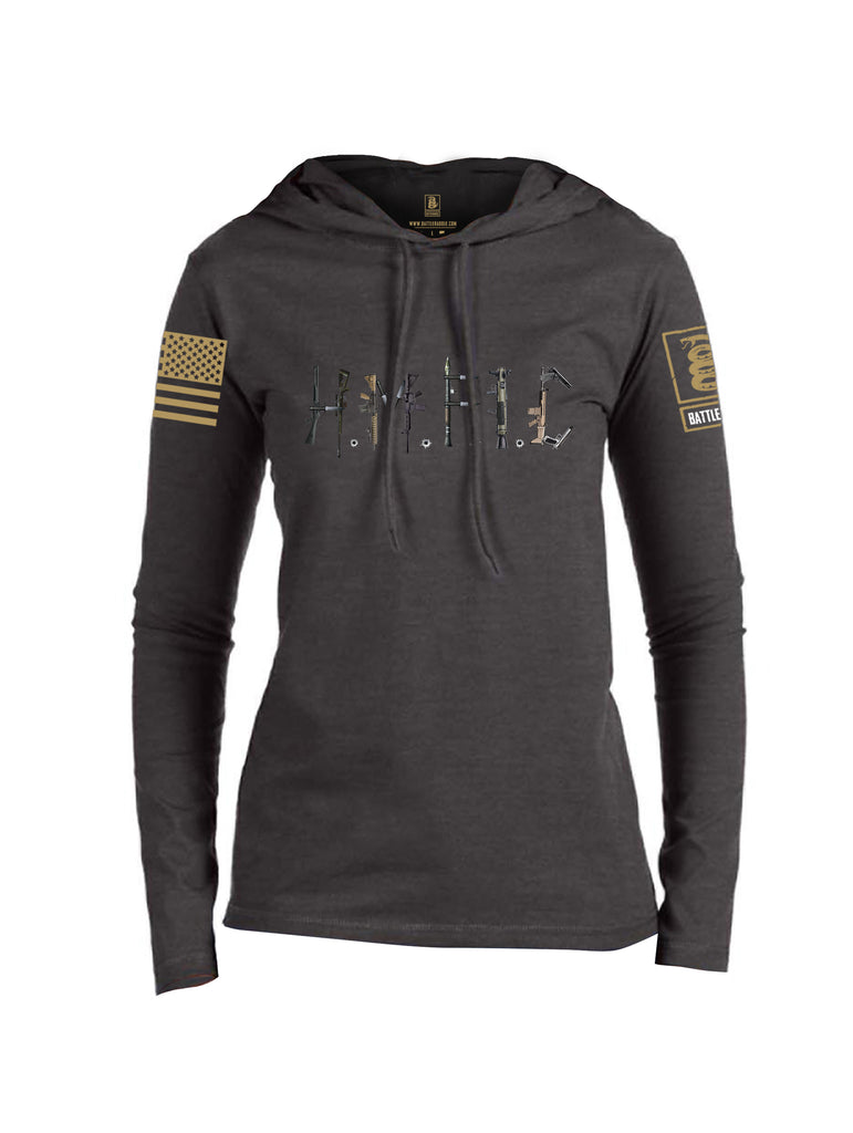 Battleraddle Hmfic Rifles {sleeve_color} Sleeves Women Cotton Thin Cotton Lightweight Hoodie