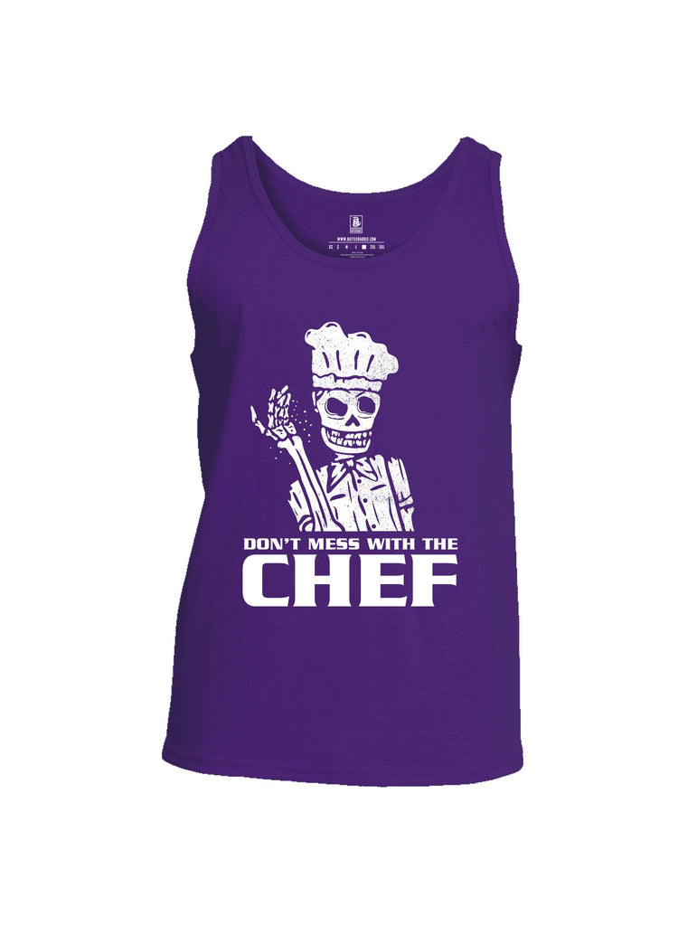 Battleraddle Dont Mess With The Chef White Sleeves Men Cotton Cotton Tank Top