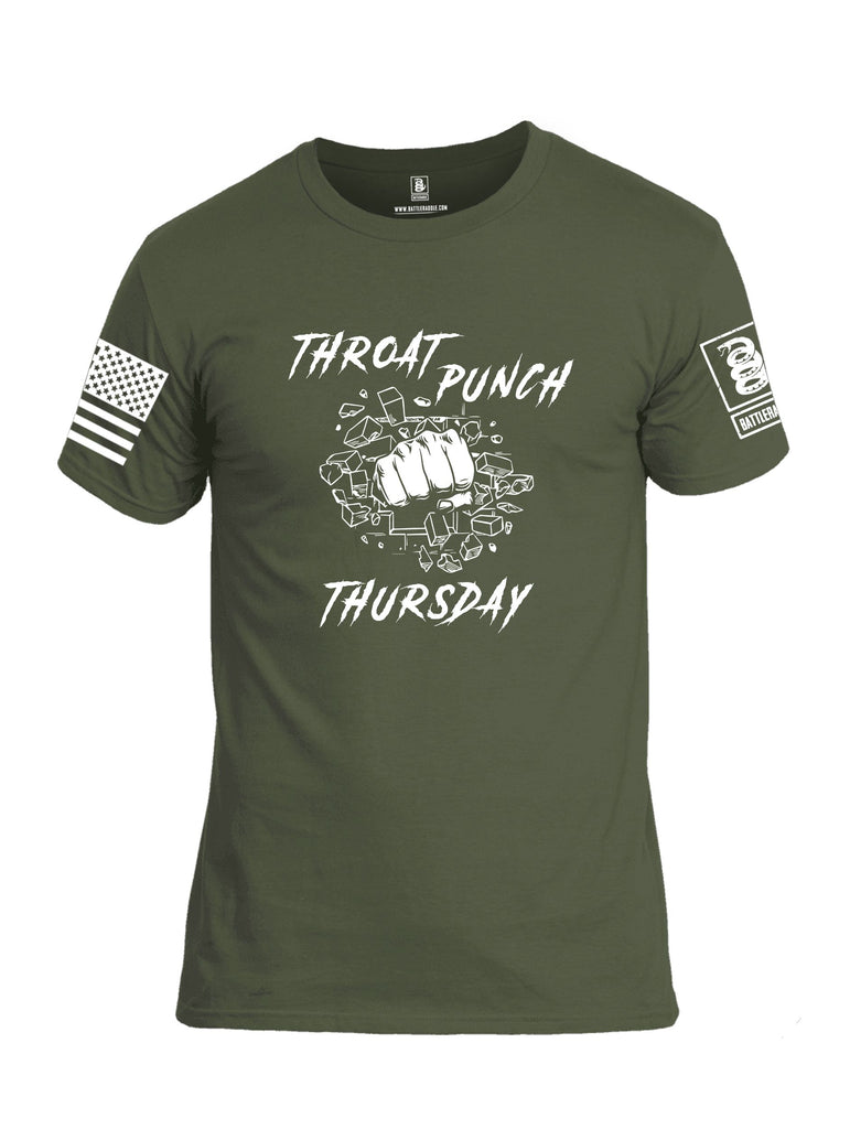 Battleraddle Throat Punch Thursday White Sleeves Men Cotton Crew Neck T-Shirt