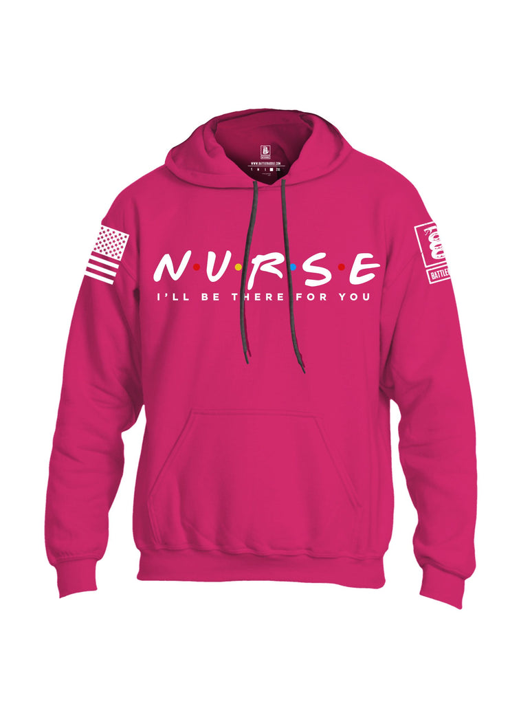 Battleraddle Nurse Ill Be There For You White Sleeves Uni Cotton Blended Hoodie With Pockets