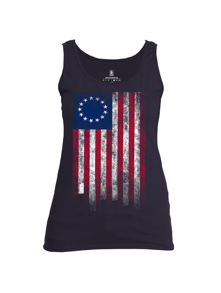 Battleraddle Thirteen Colonies Flag Women Cotton Cotton Tank Top