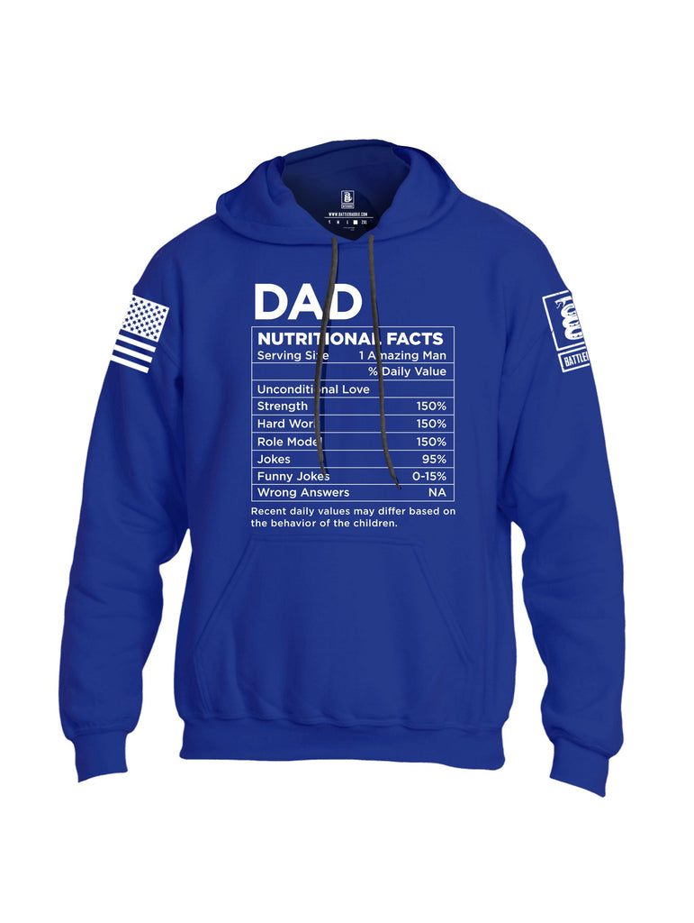 Battleraddle Dad Nutritional Facts White Sleeves Uni Cotton Blended Hoodie With Pockets