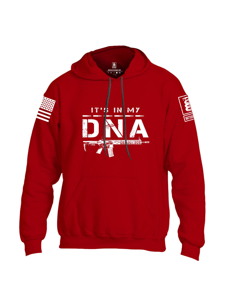 Battleraddle Its In My Dna White Sleeves Uni Cotton Blended Hoodie With Pockets