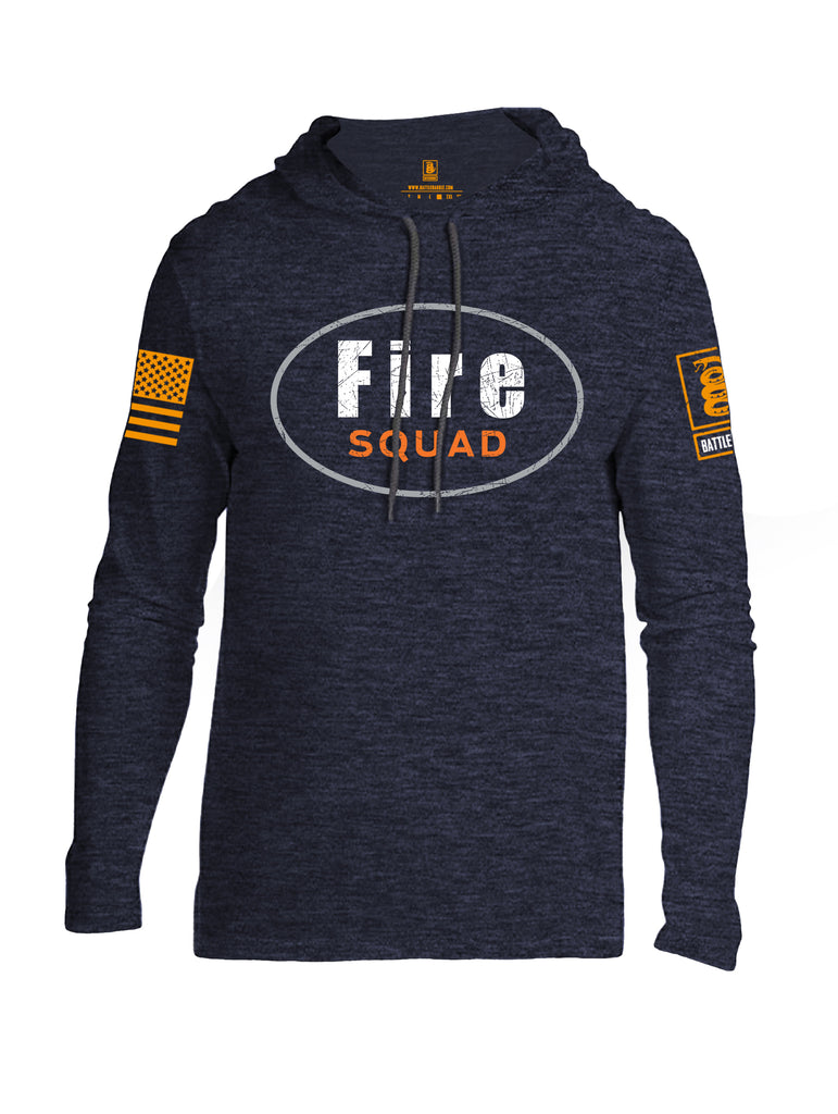 Battleraddle Fire Squad Orange Sleeve Print Mens Thin Cotton Lightweight Hoodie