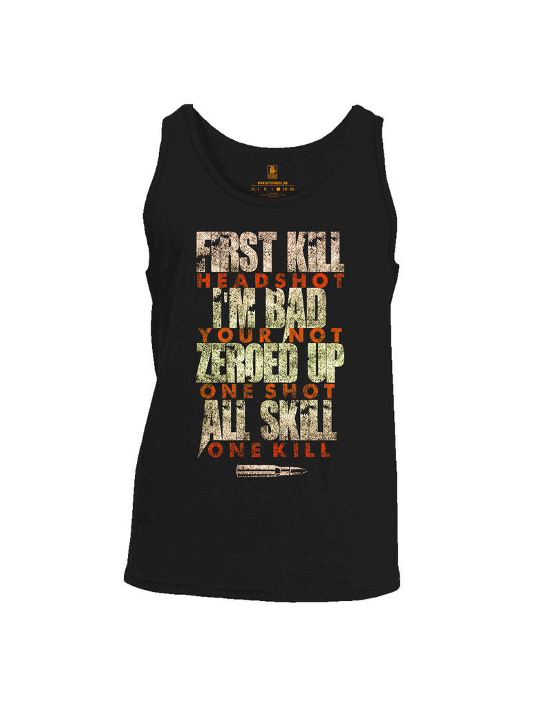 Battleraddle First Kill Head Shot Mens Cotton Tank Top