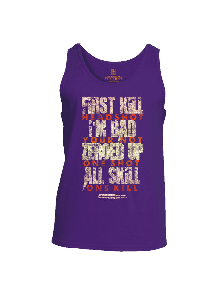 Battleraddle First Kill Head Shot Mens Cotton Tank Top