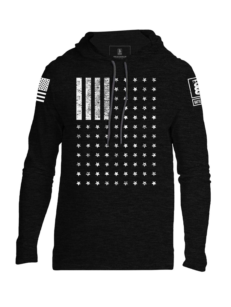 Battleraddle Vertical Four Blocks Flag Mens Thin Cotton Lightweight Hoodie