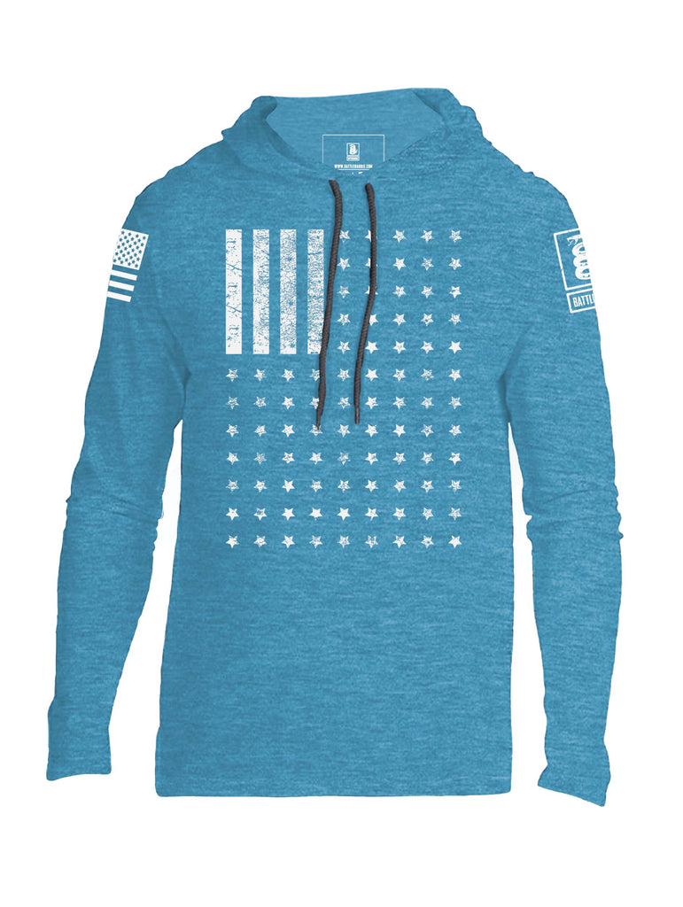Battleraddle Vertical Four Blocks Flag Mens Thin Cotton Lightweight Hoodie