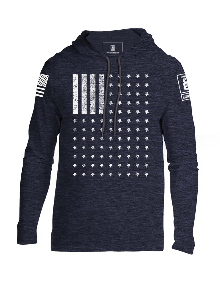 Battleraddle Vertical Four Blocks Flag Mens Thin Cotton Lightweight Hoodie