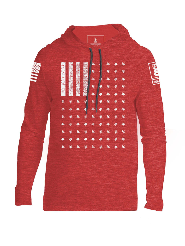 Battleraddle Vertical Four Blocks Flag Mens Thin Cotton Lightweight Hoodie