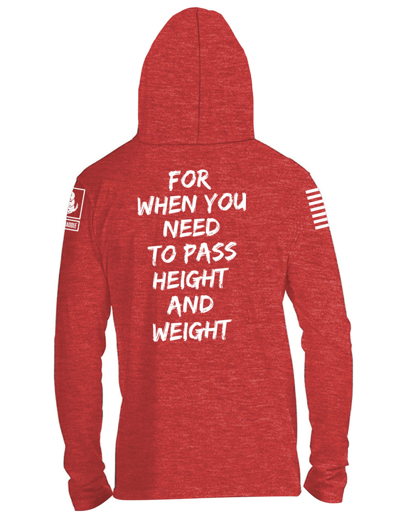 Battleraddle Diet Crayons Snake Logo For When You Need To Pass Height And Weight Mens Thin Cotton Lightweight Hoodie