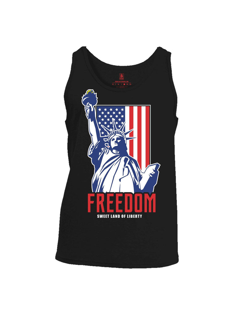 Battleraddle Freedom Sweet Land Of Liberty Mens Cotton Tank Top shirt|custom|veterans|Apparel-Mens Tank Top-Cotton