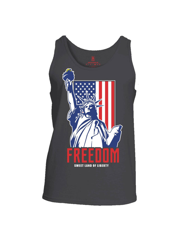 Battleraddle Freedom Sweet Land Of Liberty Mens Cotton Tank Top shirt|custom|veterans|Apparel-Mens Tank Top-Cotton