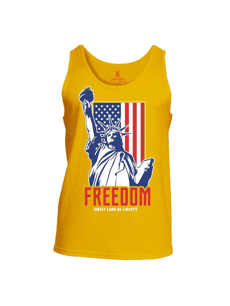 Battleraddle Freedom Sweet Land Of Liberty Mens Cotton Tank Top shirt|custom|veterans|Apparel-Mens Tank Top-Cotton