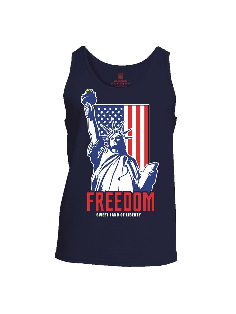 Battleraddle Freedom Sweet Land Of Liberty Mens Cotton Tank Top shirt|custom|veterans|Apparel-Mens Tank Top-Cotton