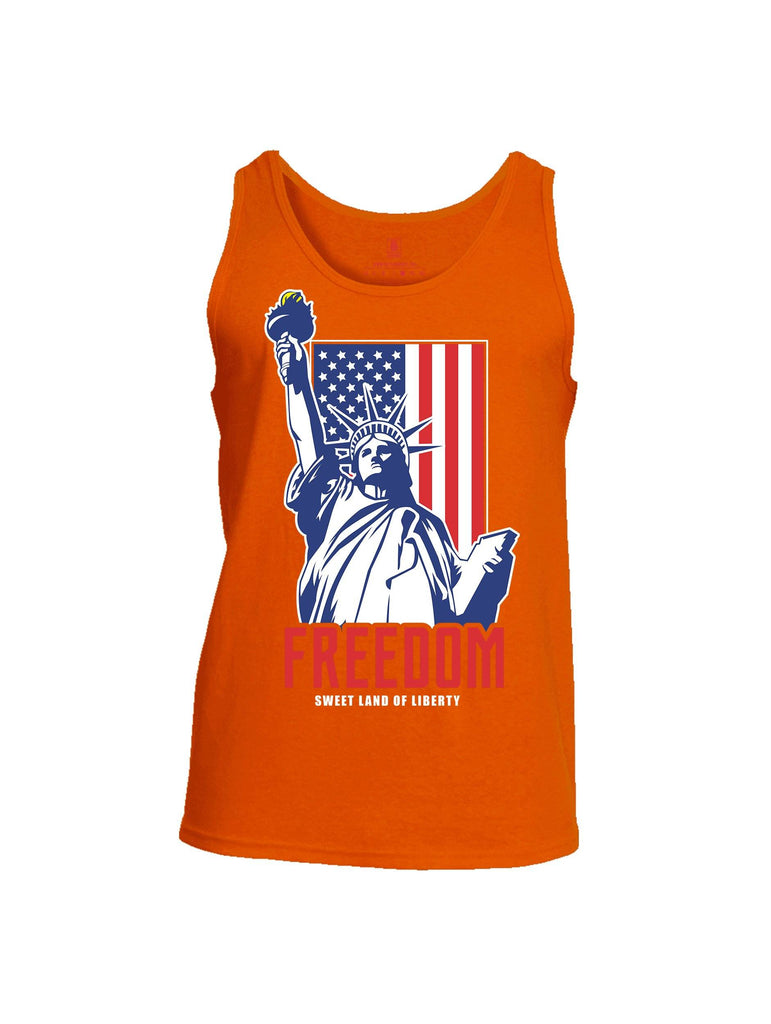 Battleraddle Freedom Sweet Land Of Liberty Mens Cotton Tank Top shirt|custom|veterans|Apparel-Mens Tank Top-Cotton