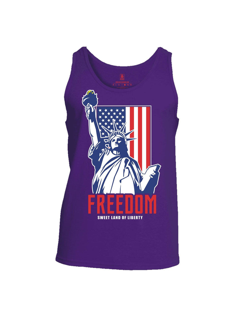 Battleraddle Freedom Sweet Land Of Liberty Mens Cotton Tank Top shirt|custom|veterans|Apparel-Mens Tank Top-Cotton