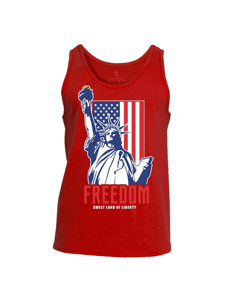 Battleraddle Freedom Sweet Land Of Liberty Mens Cotton Tank Top shirt|custom|veterans|Apparel-Mens Tank Top-Cotton