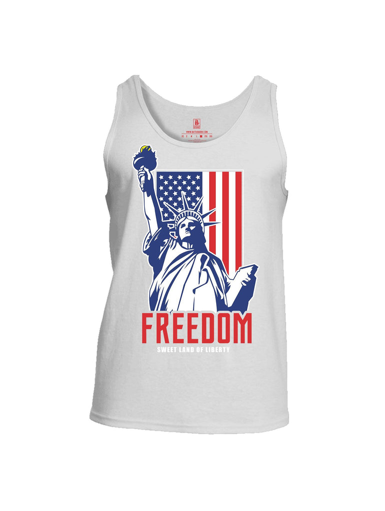 Battleraddle Freedom Sweet Land Of Liberty Mens Cotton Tank Top shirt|custom|veterans|Apparel-Mens Tank Top-Cotton