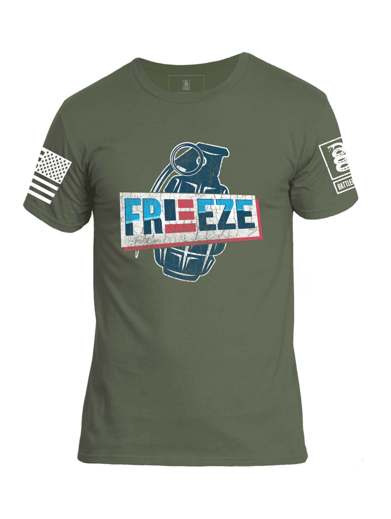 Battleraddle Freeze Grenade Mens Crew Neck Cotton T Shirt