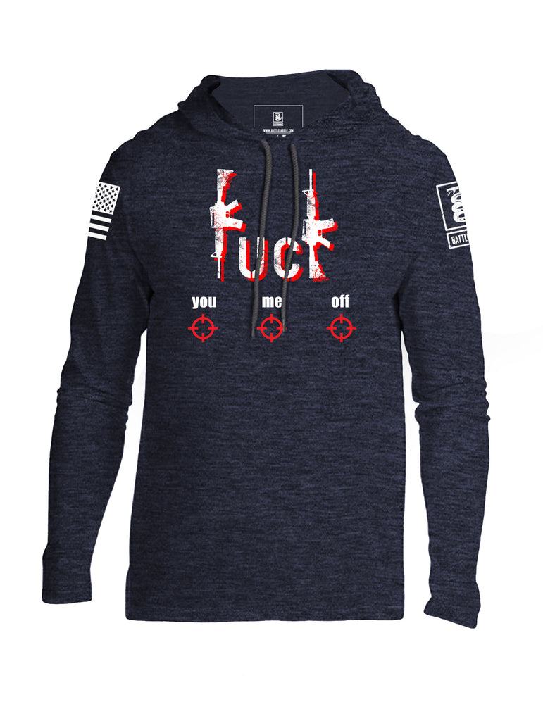 Battleraddle Fuck You Me Off Mens Thin Cotton Lightweight Hoodie