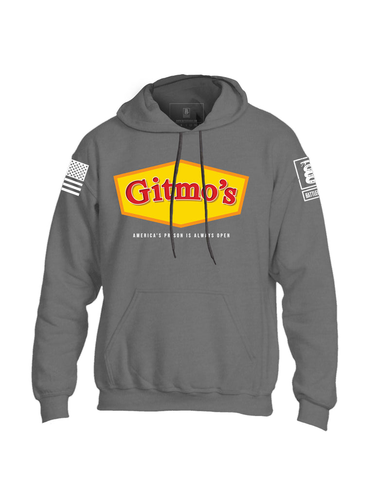 Battleraddle Gitmo's America's Prison Is Always Open Mens Blended Hoodie With Pockets