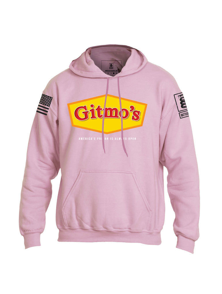 Battleraddle Gitmo's America's Prison Is Always Open Mens Blended Hoodie With Pockets