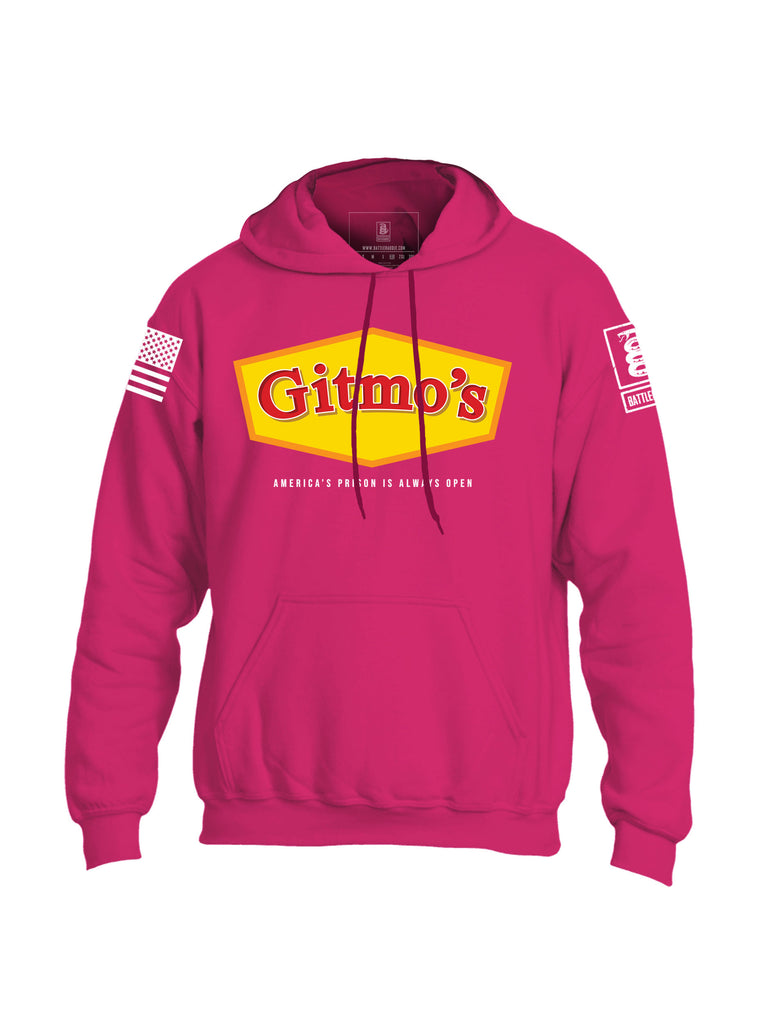 Battleraddle Gitmo's America's Prison Is Always Open Mens Blended Hoodie With Pockets