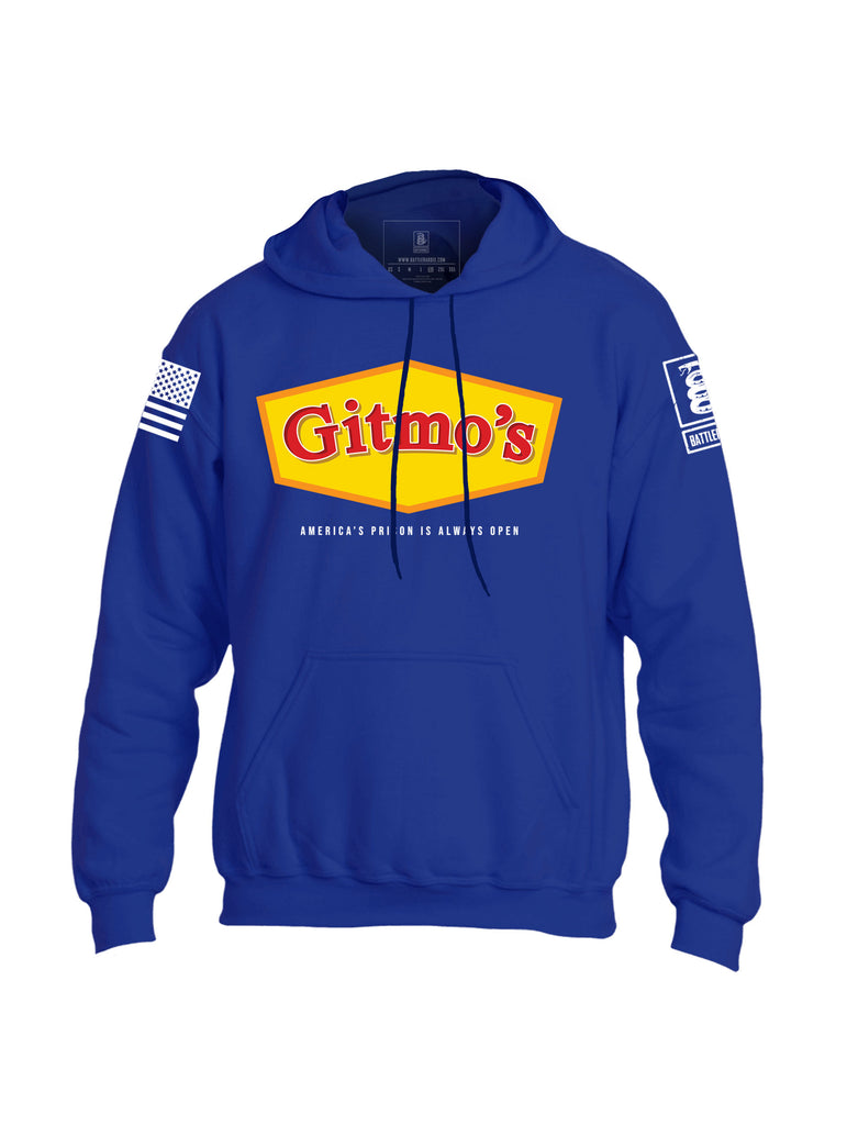 Battleraddle Gitmo's America's Prison Is Always Open Mens Blended Hoodie With Pockets