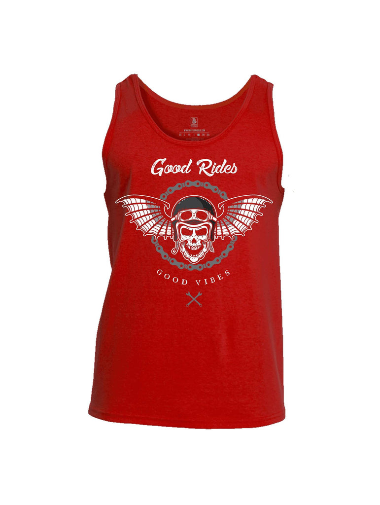 Battleraddle Good Rides Good Vibes Mens Cotton Tank Top shirt|custom|veterans|Apparel-Mens Tank Top-Cotton