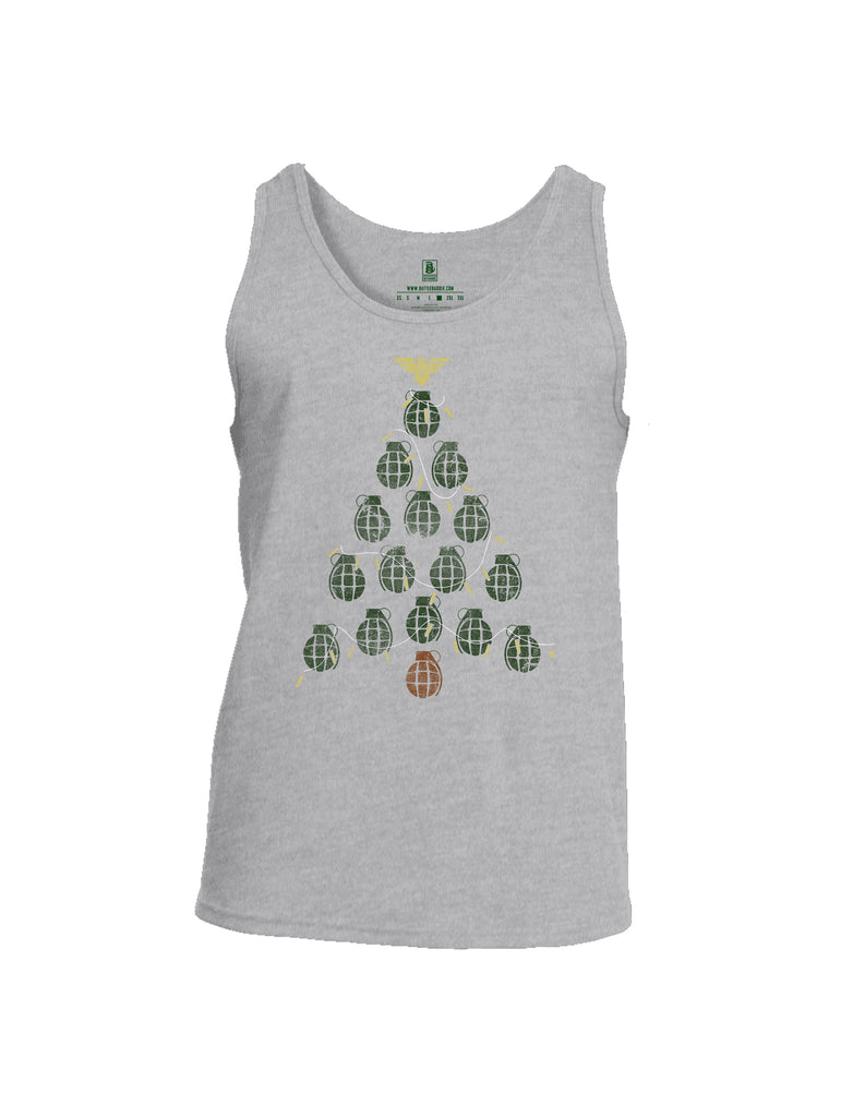 Battleraddle Christmas Greenery Grenade Tree Bomb Mens Cotton Tank Top