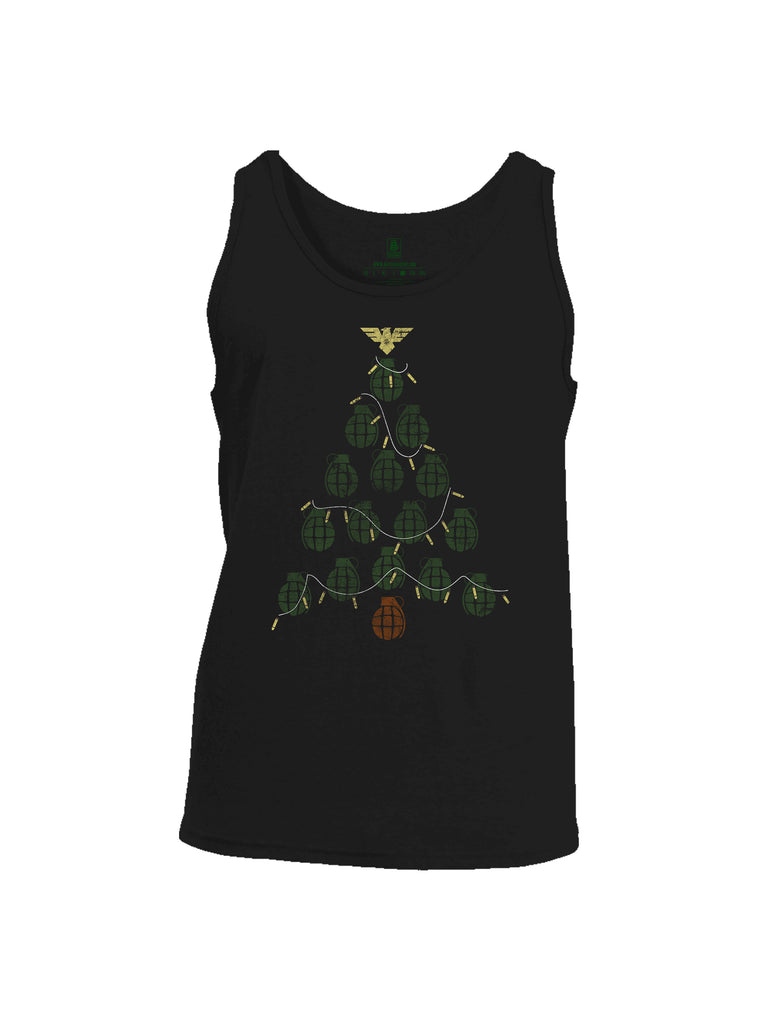 Battleraddle Christmas Greenery Grenade Tree Bomb Mens Cotton Tank Top