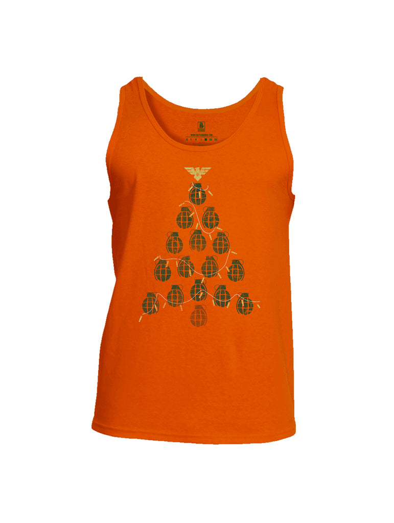 Battleraddle Christmas Greenery Grenade Tree Bomb Mens Cotton Tank Top