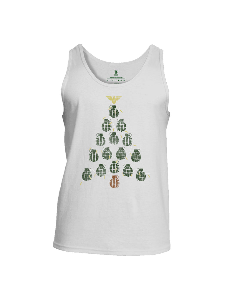 Battleraddle Christmas Greenery Grenade Tree Bomb Mens Cotton Tank Top
