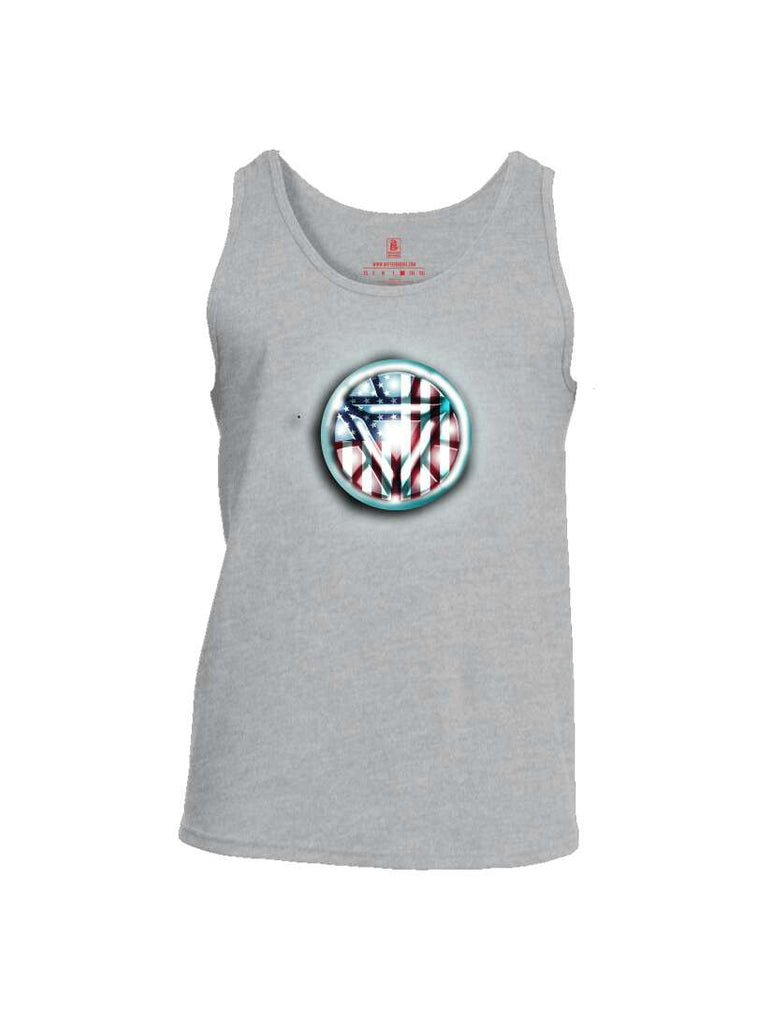 Battleraddle Gigajoule Electromagnet USA Super ARC American Reactor Chest Flag Mens Cotton Tank Top