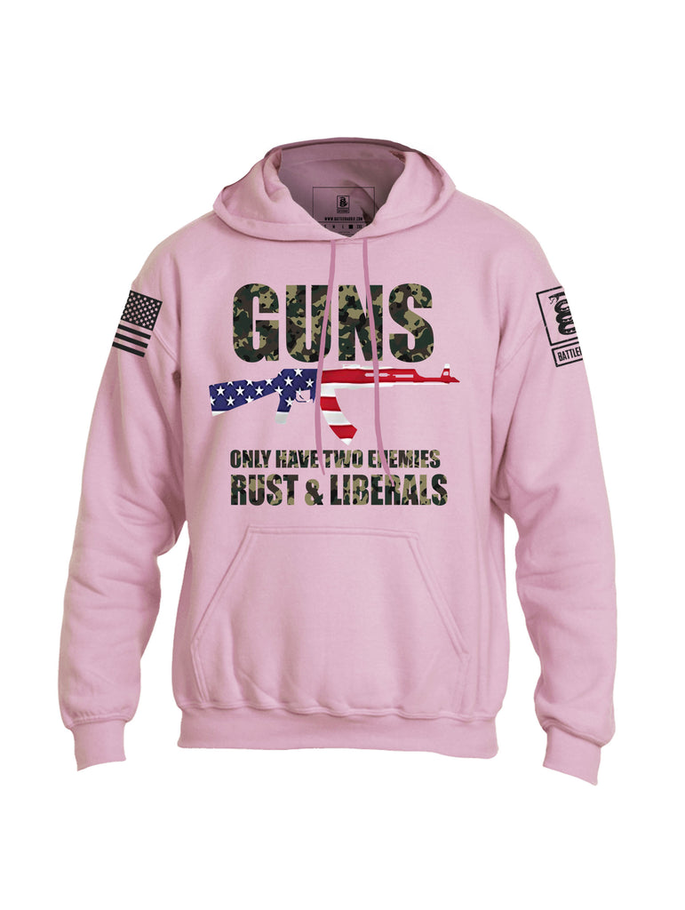 Battleraddle Guns Only Have Two Enemies Rust & Liberals Mens Blended Hoodie With Pockets