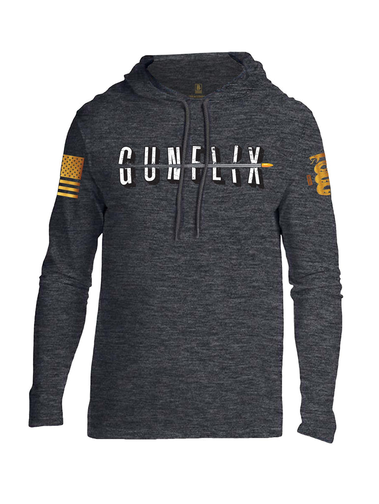 Battleraddle Gunflix Brass Sleeve Print Mens Thin Cotton Lightweight Hoodie