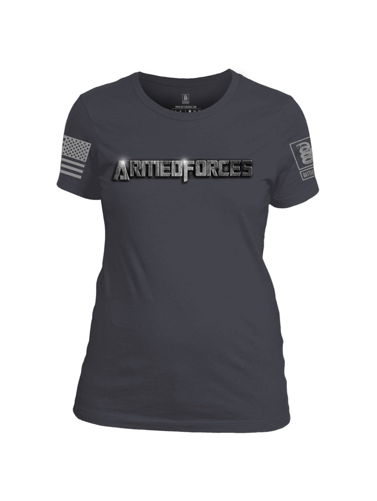 Battleraddle Transformers Armed Forces Superhero Tribute V2 Light Grey Sleeve Print Womens Cotton Crew Neck T Shirt