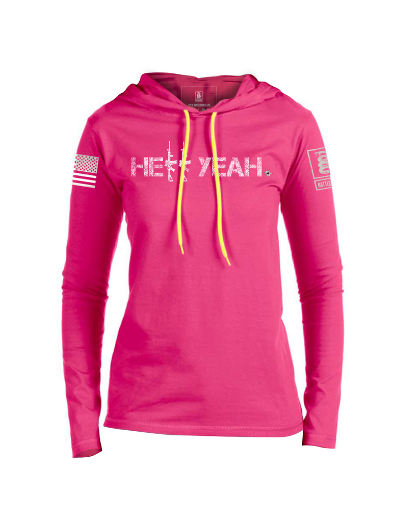 Battleraddle Hell Yeah Womens Thin Cotton Lightweight Hoodie